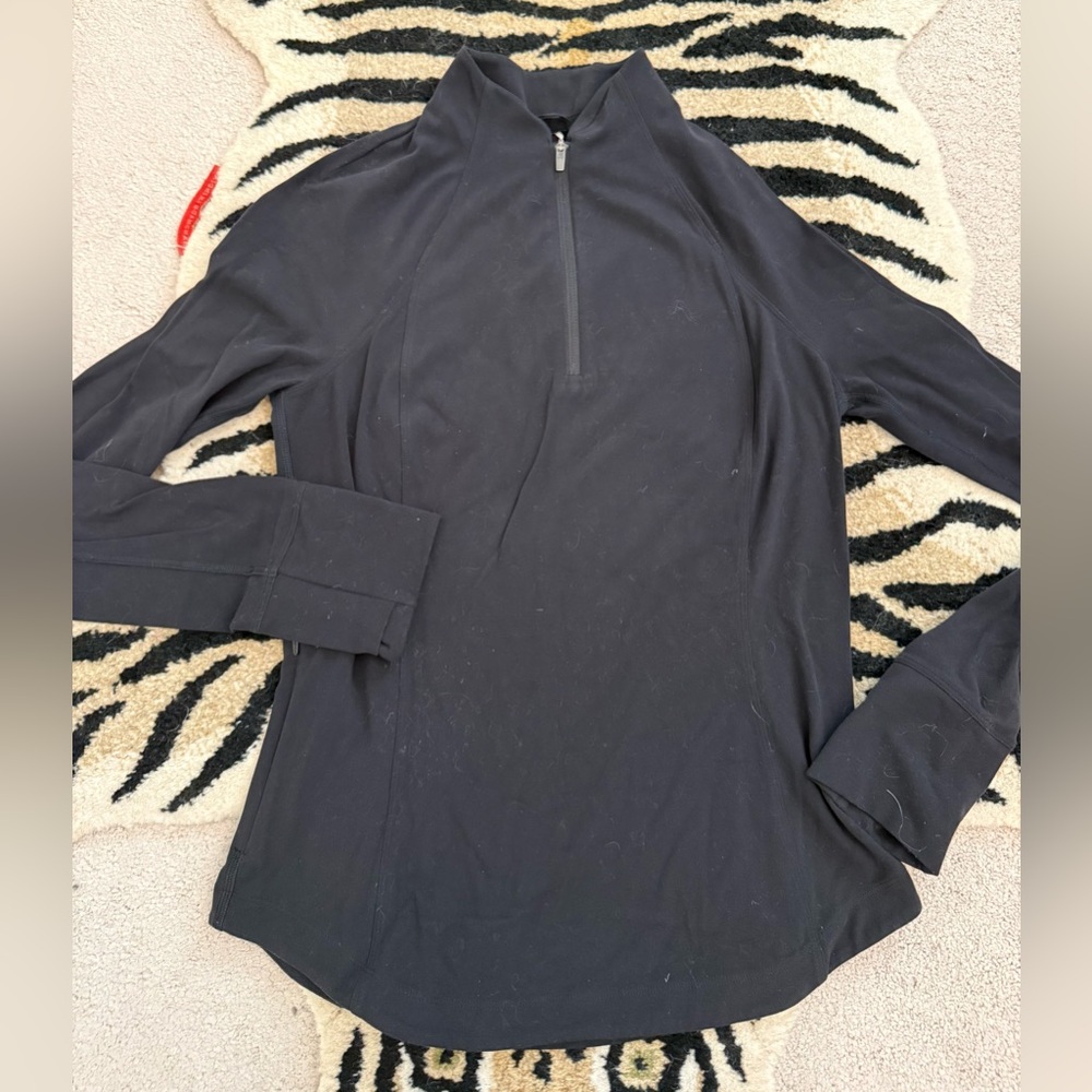 Athleta Half Zip Black Pullover Size Small